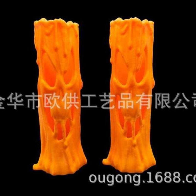 

Новый Ужас Подсвечник Хэллоуин Украшение Ужас Свеча Привидение Декорация Атмосферная Композиция B pair of smirk candles (pumpkin color)