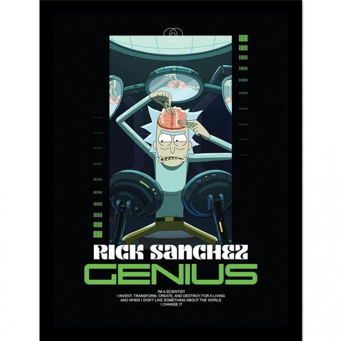 Rick And Morty Klasický zarámovaný plakát Rick Genius