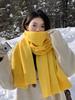 Women Winter Knitted Scarf Headscarf Ladies Men Casual Basic Solid Warm Scarve Mujer Male Foulard Thick Wrap Shawl New Unisex