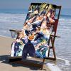 Proof Beach Towel with a JoJo's Bizarre Adventure3 Pattern - Soft,absorbent,quick-drying,machine Washable - Perfect for Swimming,camping,bathing
