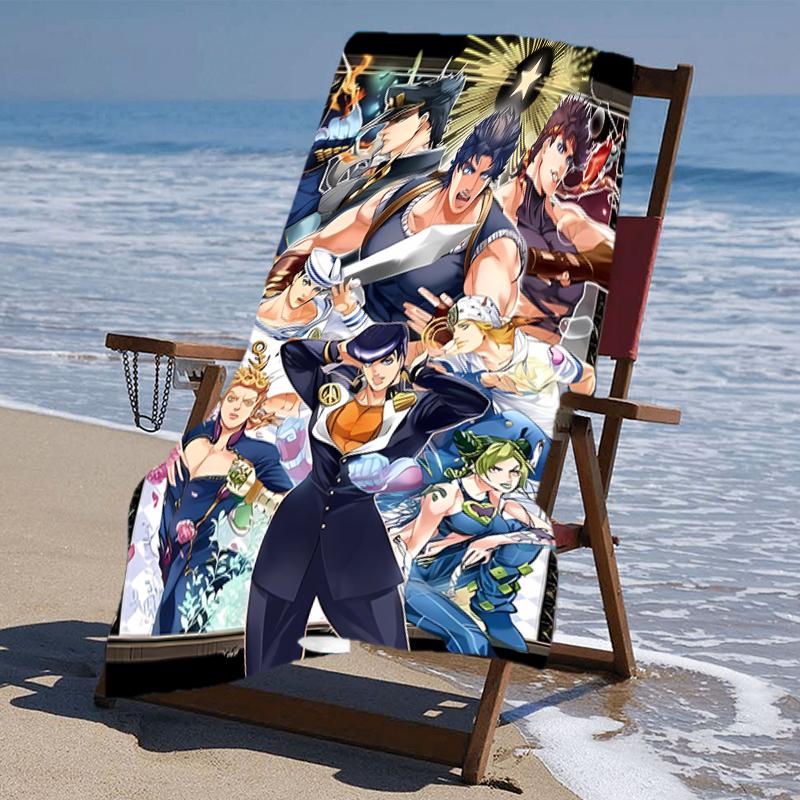 Proof Beach Towel with a JoJo's Bizarre Adventure3 Pattern - Soft,absorbent,quick-drying,machine Washable - Perfect for Swimming,camping,bathing