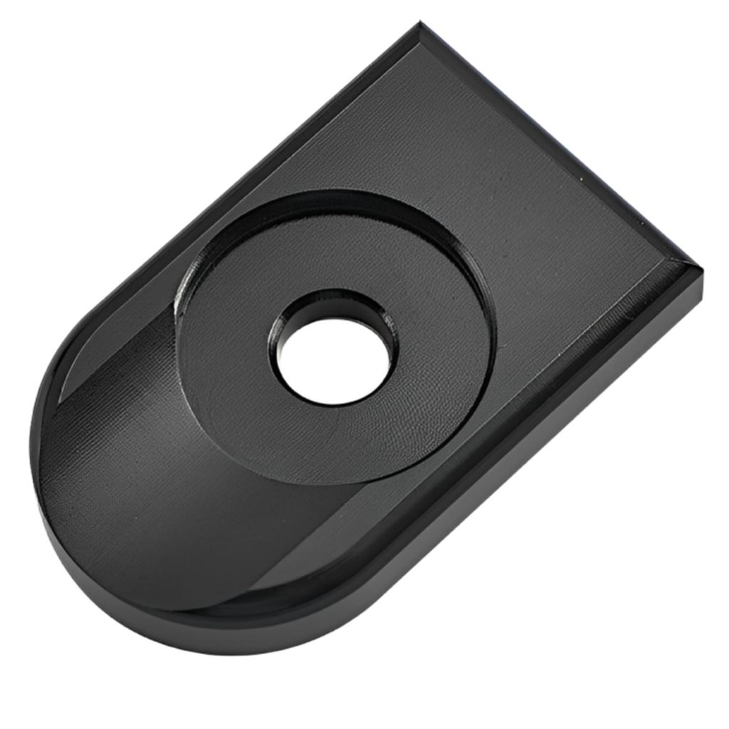 Harley-Davidson 1996~ Seat Bolt Screw Screw Aluminum Mounting Cap 1/4"-20 Pitch Type Tool Free Easy to Custom Solo Seat (Black/Bolt+Baseplate)