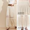 VEROMODA Chiffon Lace Pleated A-Line Skirt