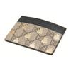 Gucci Bee Print Vintage Logo Canvas and Leather Combination Card Holder Wallet for Women Ebony and Black