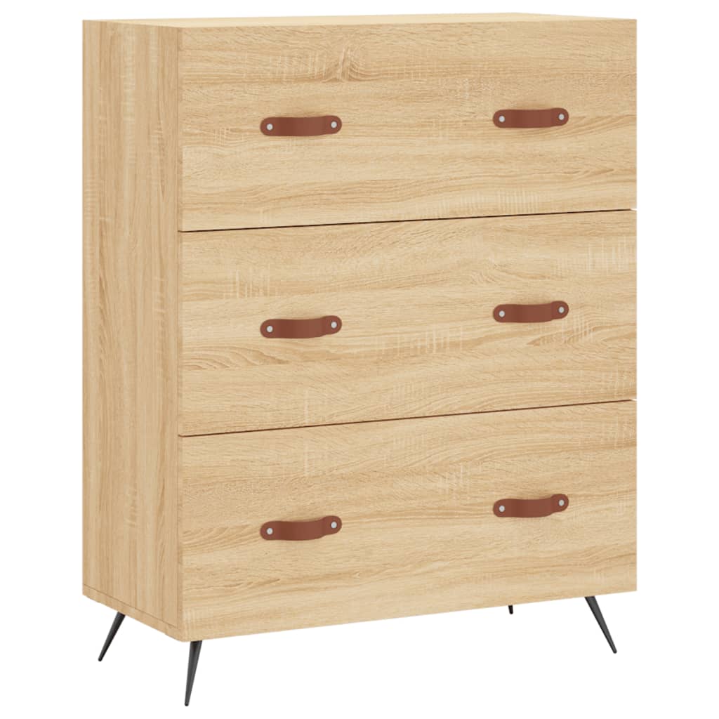 Chest of Drawers, Sonoma Oak, 69.5X34X90 Cm, Wood-based Material