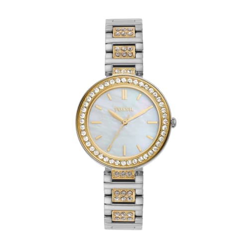 

Fossil KARLI BQ3884 Women s Silver & Gold Watch