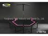 48" Hexagonal Fitness Trampoline with Handle - Silent Bounce, Elastic Rope, Commercial Model for Adults