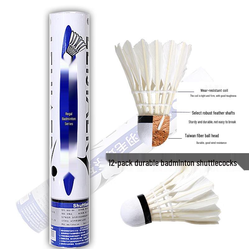 Norman 1001 Durable Badminton Shuttlecocks - 12 Pack