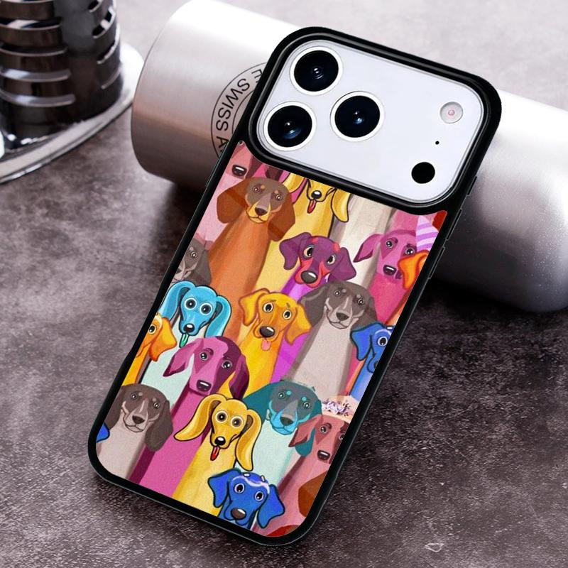 

Sausage Dog Love soft Phone Case For iPhone 17,16e,15,14,13,12,11,Mini,Pro,MAX soft Silicone Cover iPhone 14 Pro