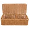 Bordskorg i vävd korg Imitation av rottinglåda med lock Förvaringslåda för småsaker för kosmetika och dagligt bruk Imitation av rottinglåda