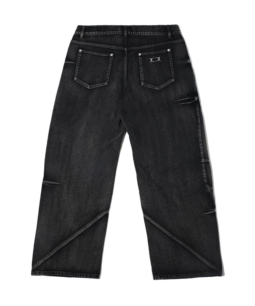 CRITIC Vortex Faded Denim Pants Black