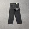 RogueWave New Jeans Kiváló Minőségű Nyomtatott Hímzés Egyenes Szabású Farmer Fekete Nadrág Férfi Farmer Nyomtatás Trend Street Wear Farmer Férfi