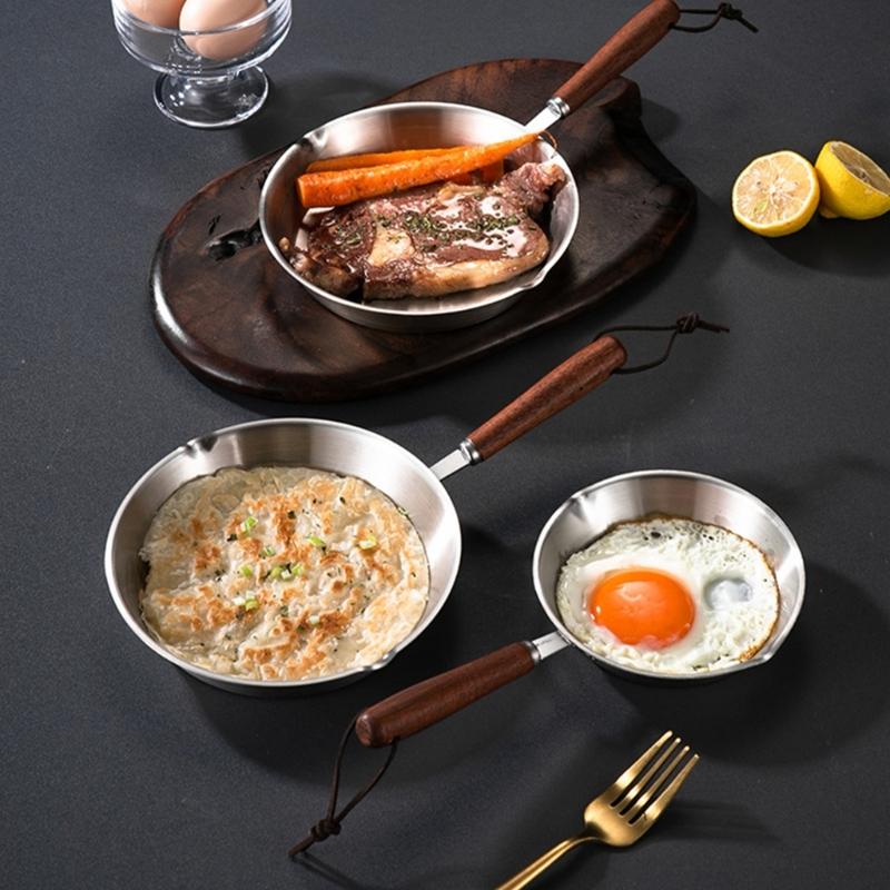 304Stainless Steel Small Pots Multipurpose Cooking Pots Heating Oil Pans Suitable for Cooking Soup Making Oil Pouring