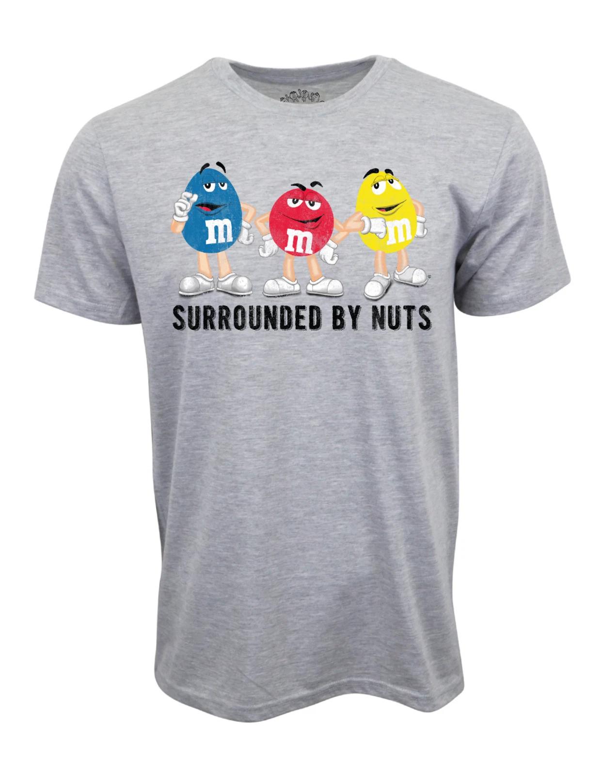 M AND M SURROUNDED BY NUTS GRAPHIC T SHIRT XXXXL