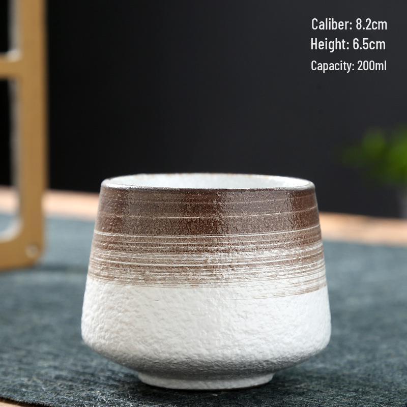 Retro Coarse Pottery Ceramic Coffee and Tea Cup for Home Use