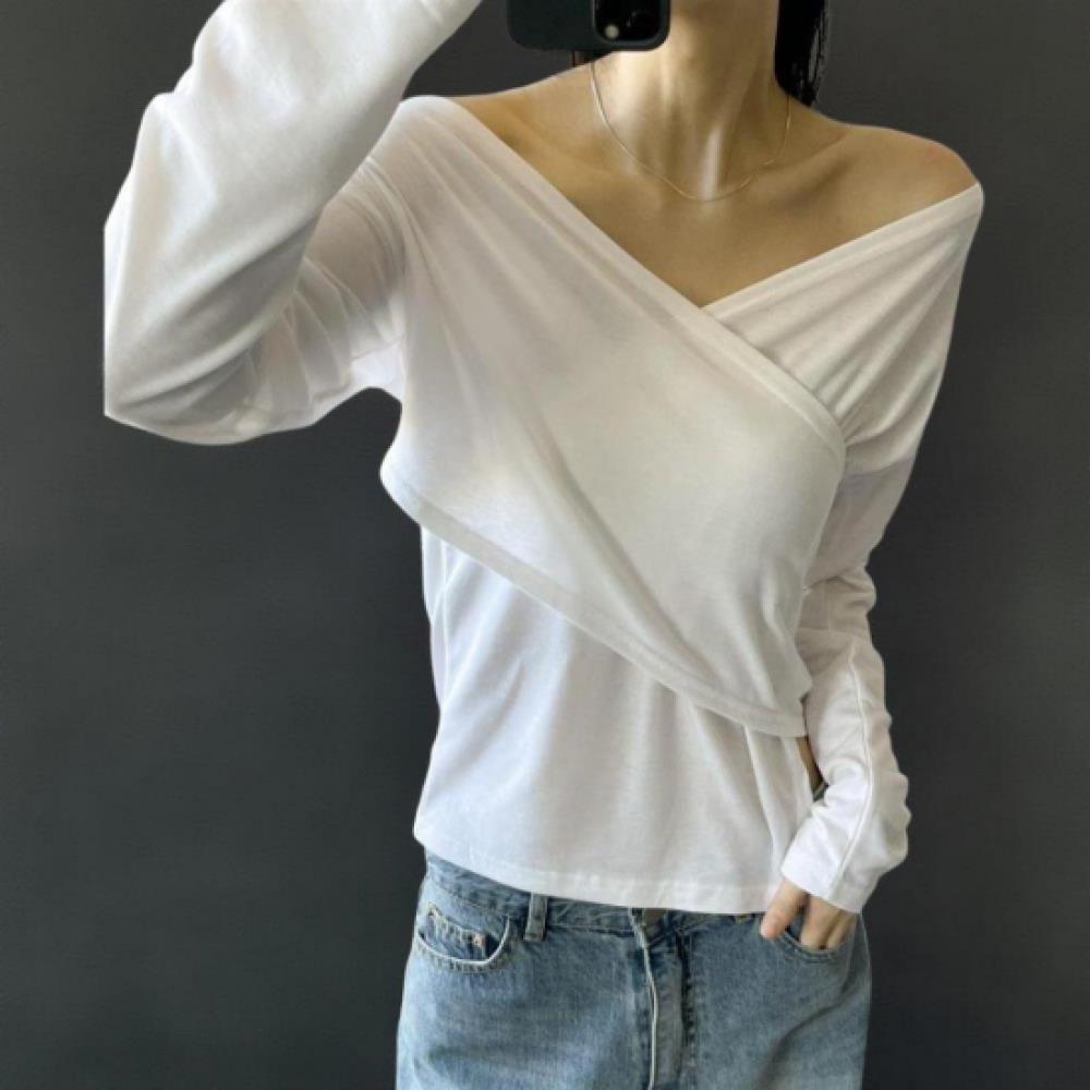 New ArrivalS Open Run Women S Layered Wrap Off Shoulder Long Sleeve Side Slit Cr