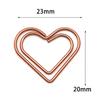 20pcs Color Love Paper Clip Metal Heart Shaped Back Needle Cute Special Shaped Office Paper Clip Binding Stationery