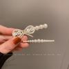 Diamond-encrusted Pearl Love Bow Hairpin Korean Hairpin Versatile Temperament Bangs Clip Ins Edge Clip Hair Accessories