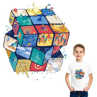 Fabric Patches For Children T-Shirt Parches Ropa Heat Press Appliqued Clothes Stickers T-Shirt Diy Hoodies Heat Transfer