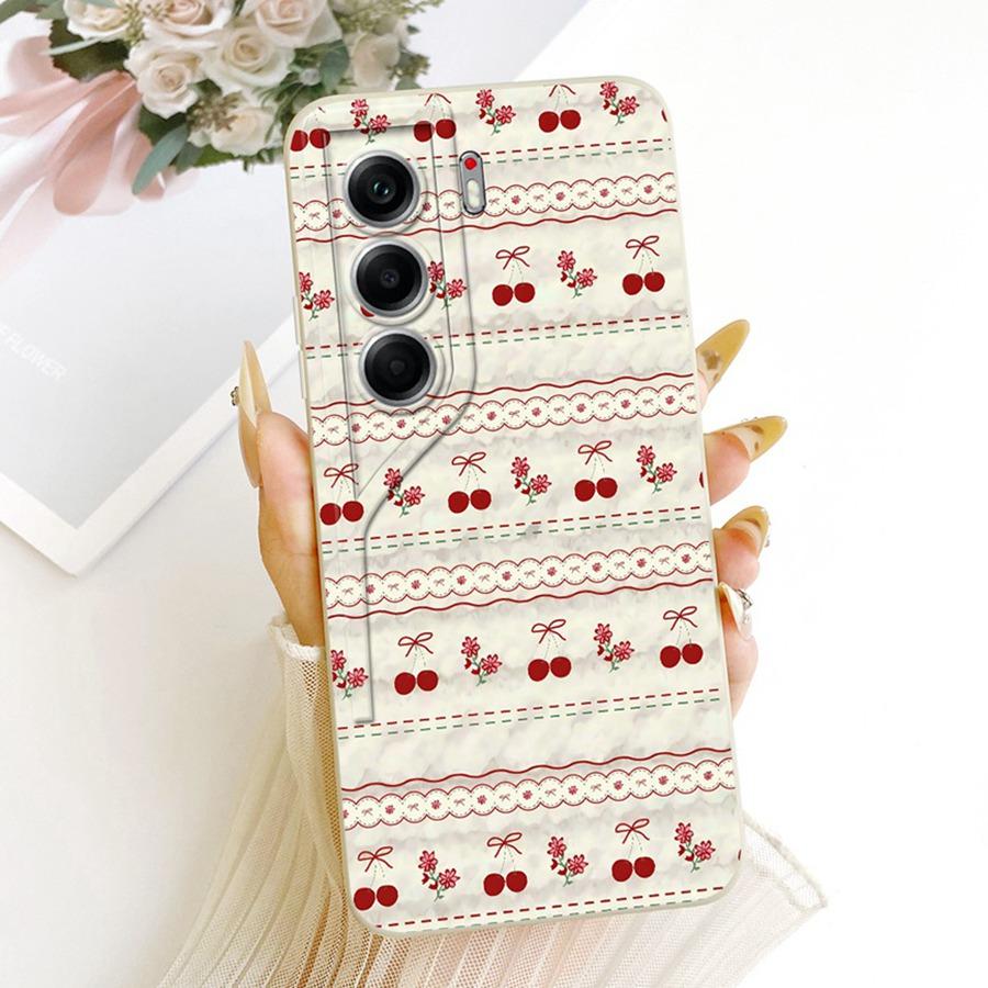 For Tecno Camon 40 Pro 4G Case CM6 Cover bow flower Painted Case Soft Silicone Bumper For Tecno Camon40 4G 40Pro Case Capa