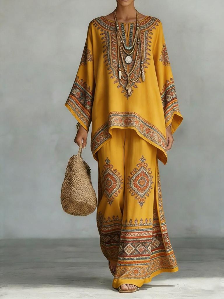 2026 Spring European Trend: Versatile Casual Temperament Round Neck Two-Piece Set