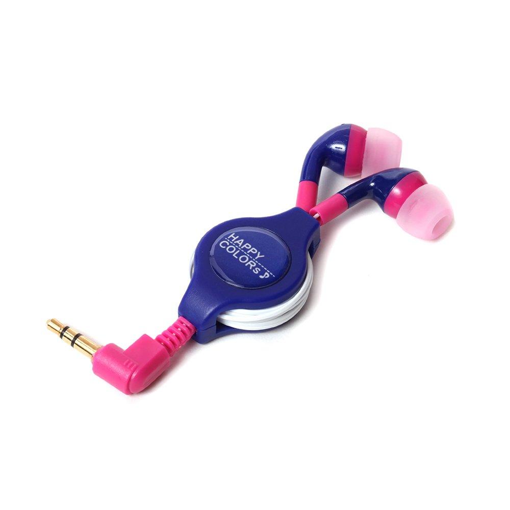 

Stereo inner ear headphones with reel Purple PG-SIH20PP синій