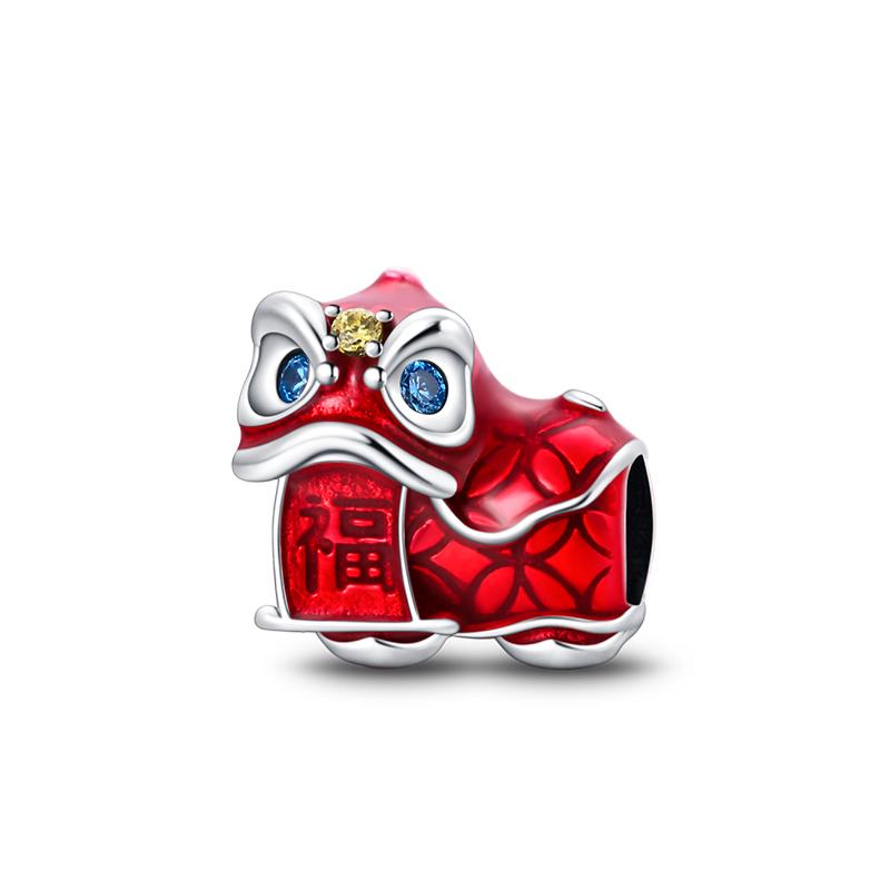 

Новые медные подвески в виде китайского узла, традиционные бусины для танца льва на Новый год, подходят для оригинальных браслетов 3 мм, подарки для DIY-ювелирных изделий