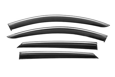Windabweiser mit Chrom Niken Luxury (SD, 4 Stück) Für Renault Logan I 2008-2013