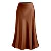 Women's New Satin Bustier High-waisted Elastic Split Long Skirt Sexy Splicing Package Hip Skirt Female