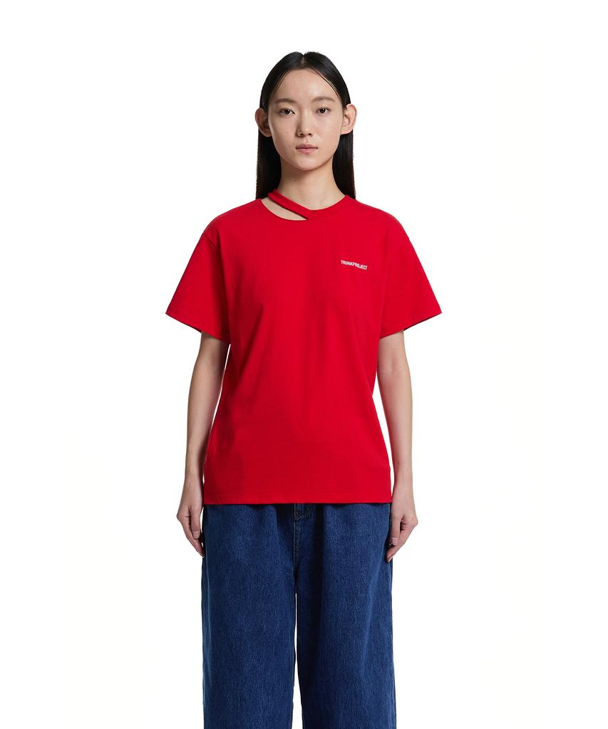 TRUNK PROJECT Ver 4. Ripped Hole T-Shirt_Red