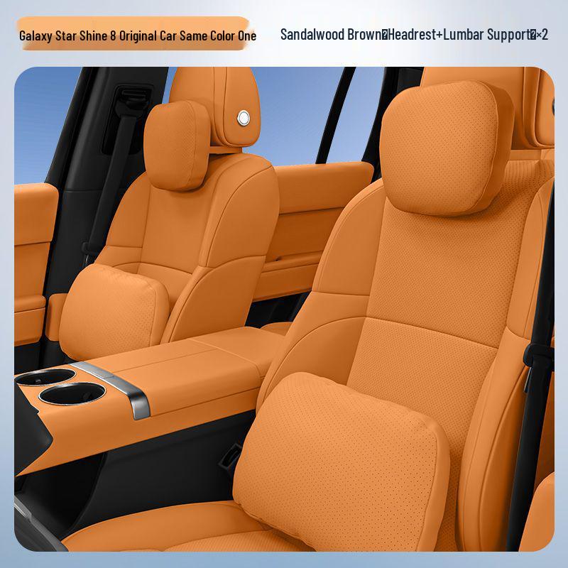Galaxy Star 8 Auto-Innenraum-Set: Kopfstütze mit Lendenwirbelstütze und Nacken- und Taillenpolstern