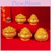 Style Resin Fortune Basin With Prosperity Coins For Office Or Home Decor Gift