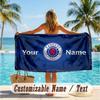 Custom Text Beach Towel, Soft Absorbent Swimming Multi-use TowelRangers FC