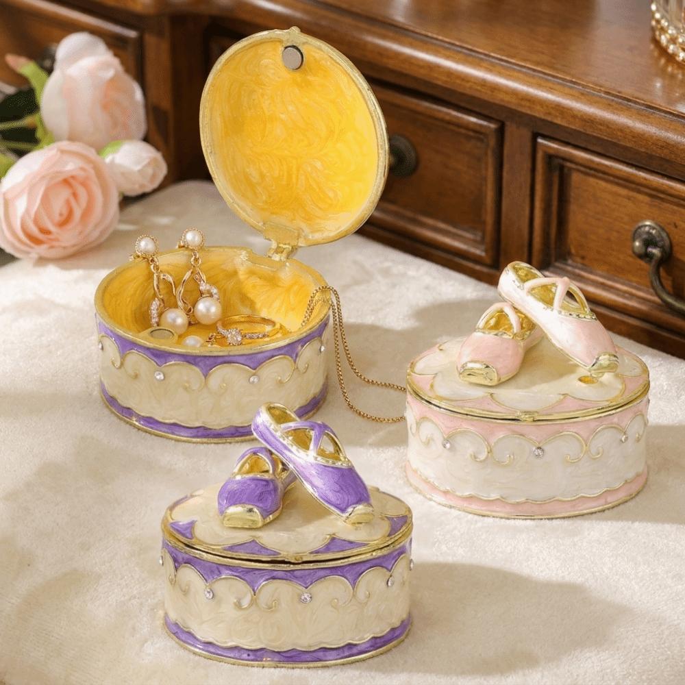 Exquisite Jewelry Storage Box Hand-painted Small Box Ballet Shoes Trinket Box  Ring Storage