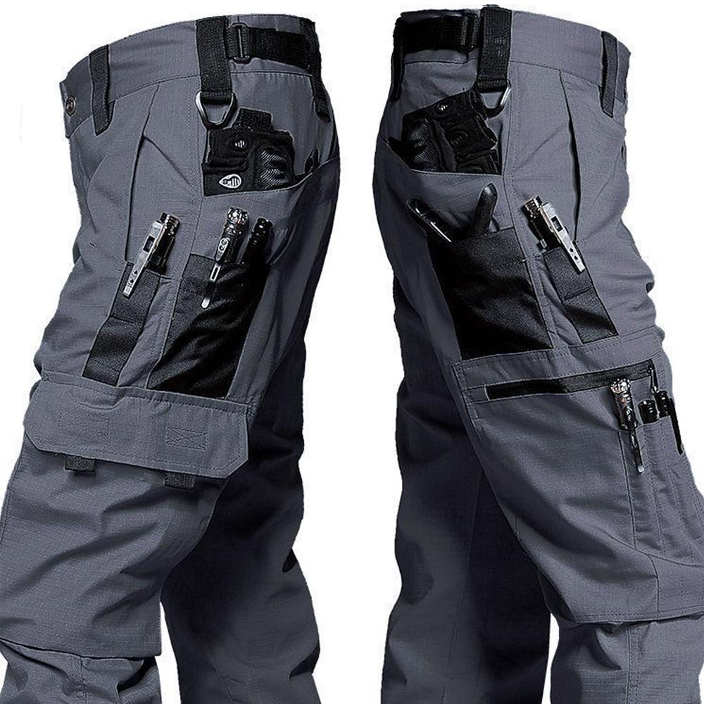 Men Pants Outdoor Pocket Waterproof  Ripstop Pants Working Clothing Hiking Trousers Joggers Mens Clothing
