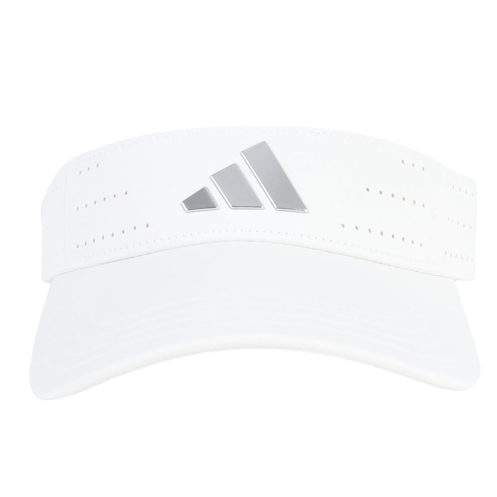 Adidas Golf White Metal Logo Golf Visor Men's