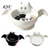 Bol à bonbons d'Halloween, Plat de service en céramique en forme de chauve-souris, Décoration de table festive mignonne et douce pour les collations de fête et le rangement à la maison, Plat original pour enfants