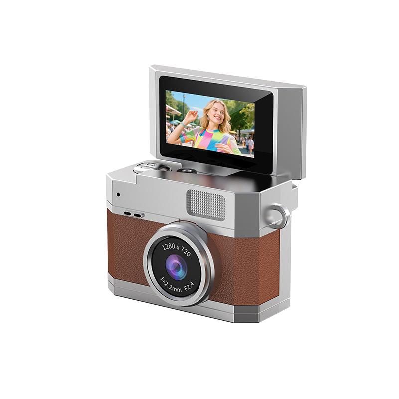 Portable Retro Mini HD Camera with Flip Screen for Outdoor Parties
