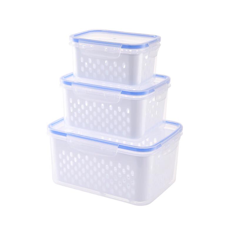 Wutuo Transparent Rectangular Food Storage Containers, 6-Piece Set