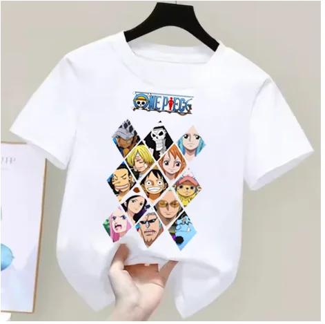 One Piece Boys Girls T Shirt Summer Kids Anime TShirt Luffy Zoro Nami Chopper Cute Clothes Cartoon Tees Birthday Gifts Tops