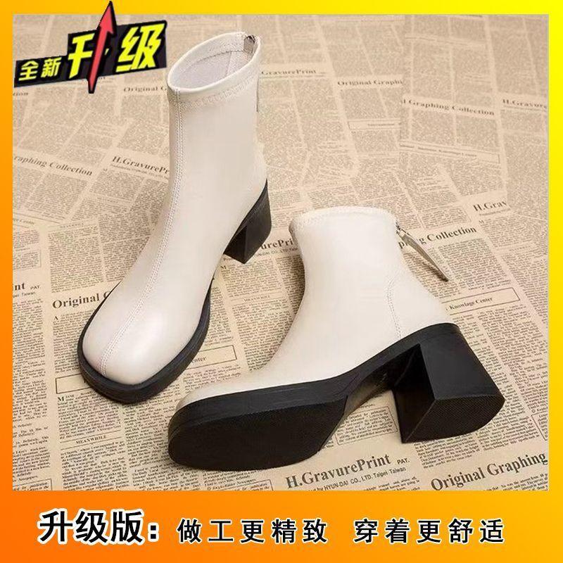 

French Boots Children s Autumn Comfort Thick Heel Skinny Boots Martin Boots 40