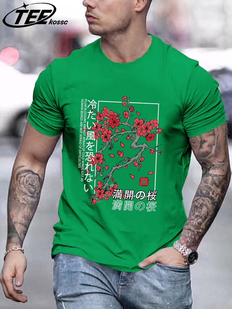 Plum Blossoms That Only Bloom In Winter Men T Shirt AllMatch Cotton TShirt Summer Clothes Comfortable Loose Male Short Sleeve