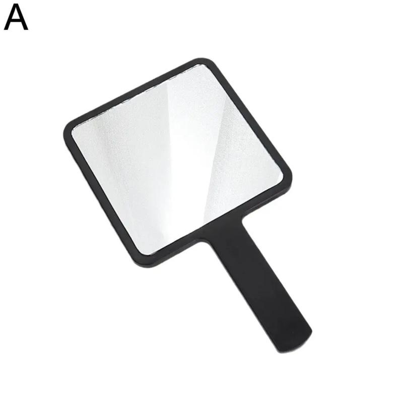 Portable Travel Makeup Mirror With Plastic Handle - Square Vanity Mirror, Perfect Gift, Suitable For Women, Beauty Accessory