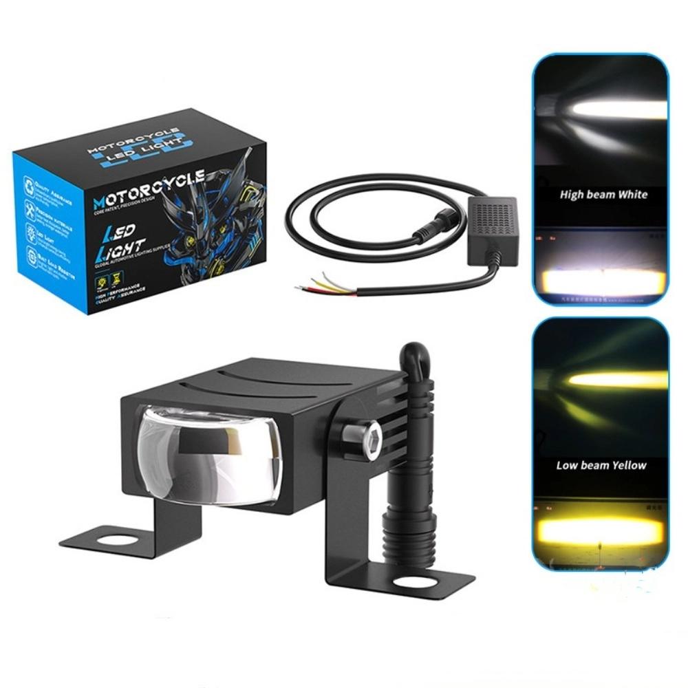 Two-Color LED Spotlights Durable Fog Spotlights New Motorcycle Spotlight  Motorcycle Work