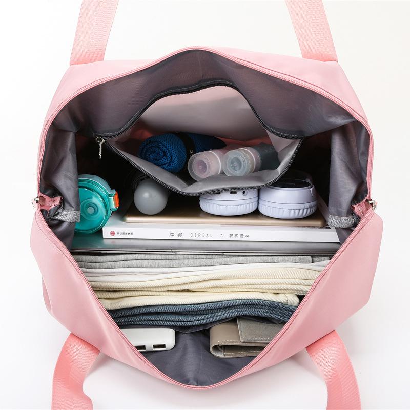Short-distance travel bag, women's large-capacity shoe compartment, waterproof fitness bag, business trip, labor waiting storage bag, travel bag.