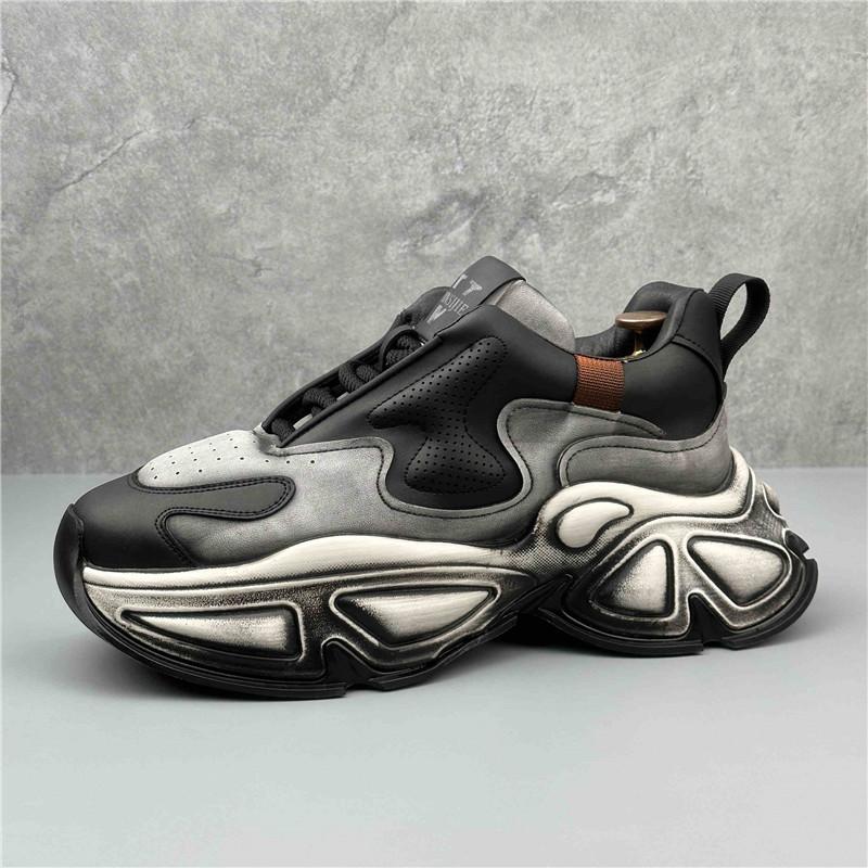 Fashion Vintage Fashion New Men's Mixed Colors All Match Height Increasing Causal Shoes Flats Male Walking Sneakers  Zapatillas Hombre