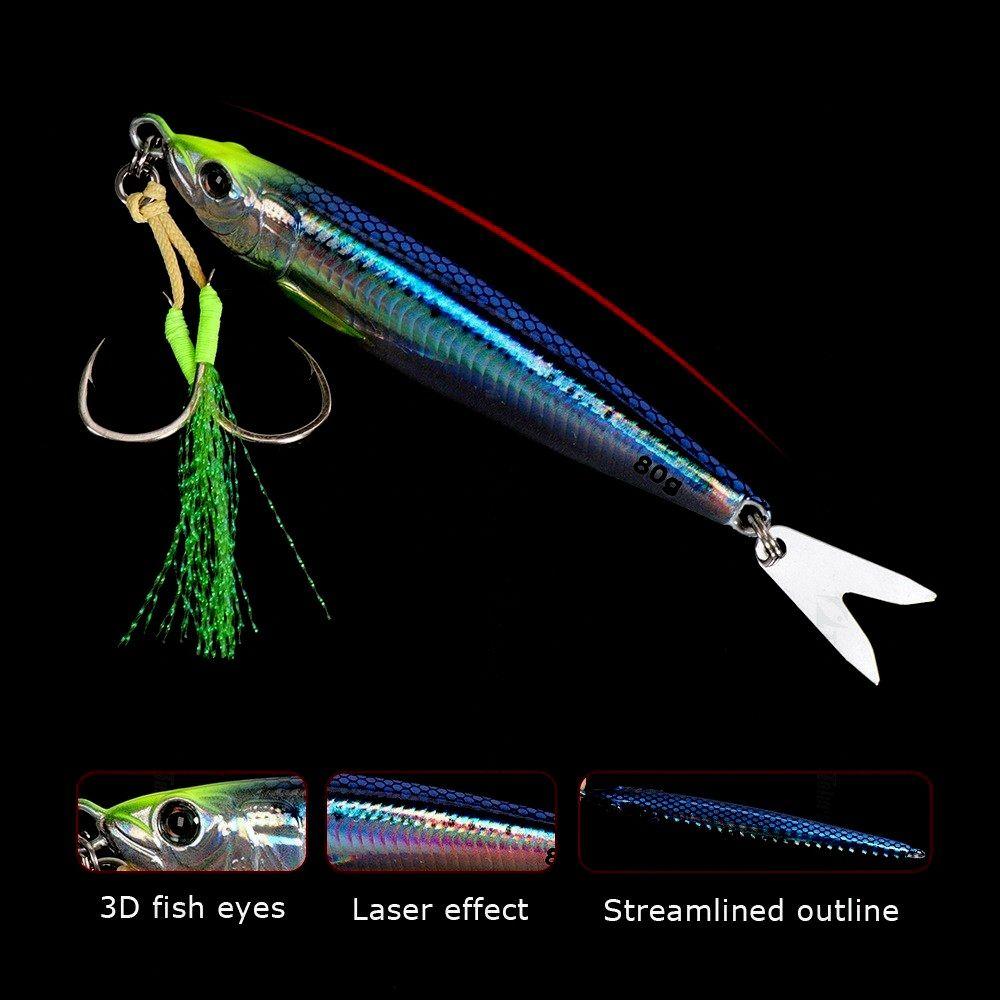 Slow Sinking Metal Jig Lure Metal Artificial Fishing Bait Fishing Lures Saltwater Fishing