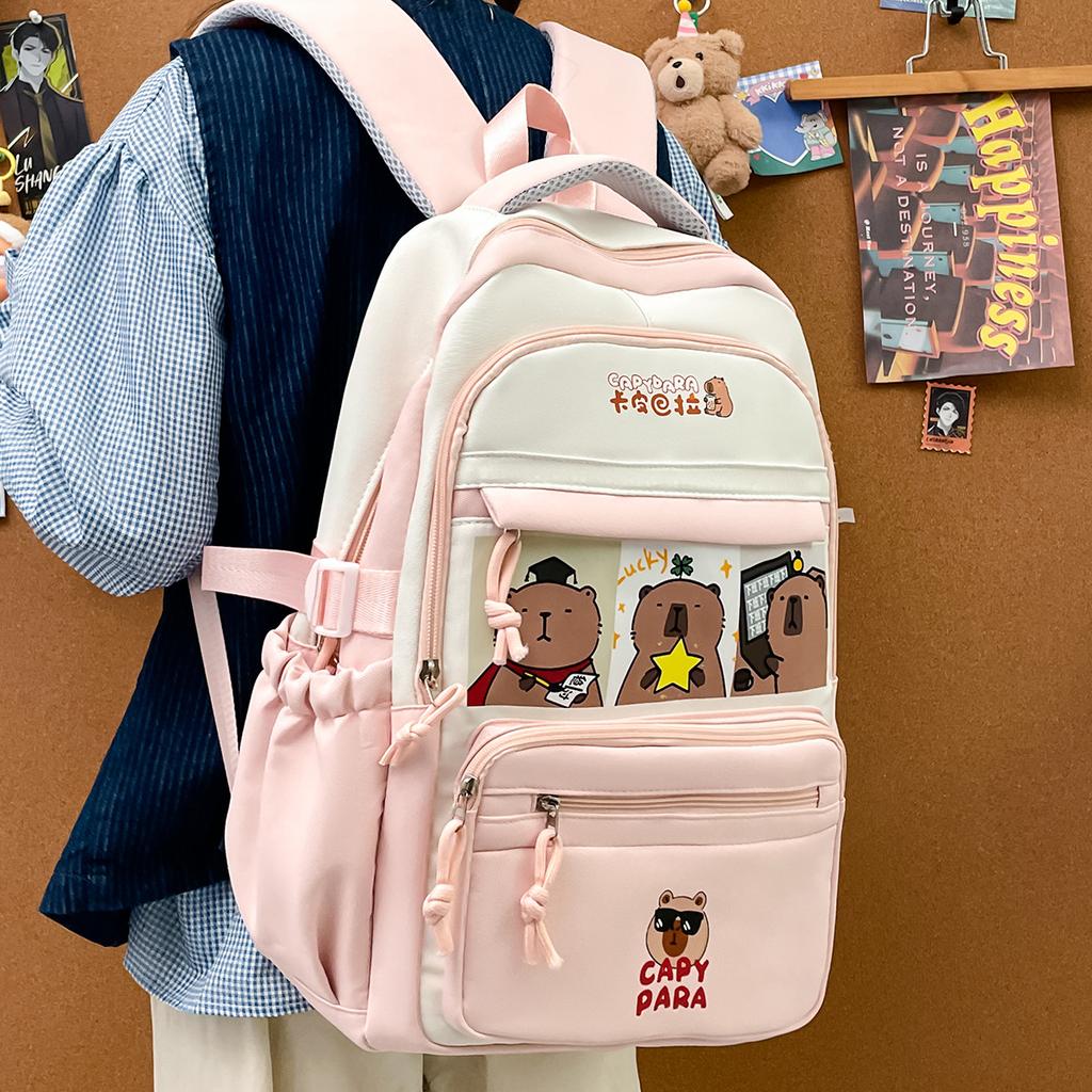 Schoolbag Children's Japanese New College Style Cute Cartoon Backpack Kindergarten Grades 1-1 Lightweight Backpack