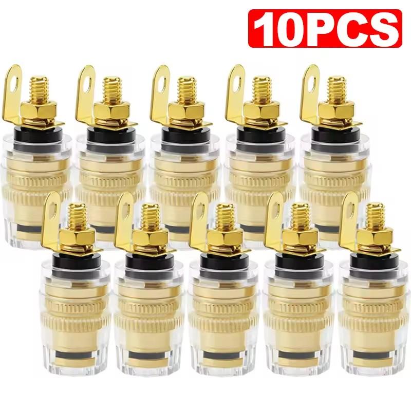 Banana Plug Connector Audio Jack Socket 4mm Binding Post For Amplifier Speaker Terminal Board Gold Plated Consumer ElectronicsGood product