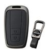 Key Case Key Holder Key Cover Genuine Leather Compatible with Toyota New Prius New Land Cruiser Corolla Heavy Duty Zinc Alloy Car Accessory 2 Buttons